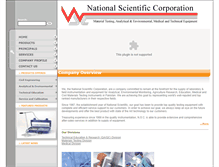 Tablet Screenshot of nationalscientific.com.pk